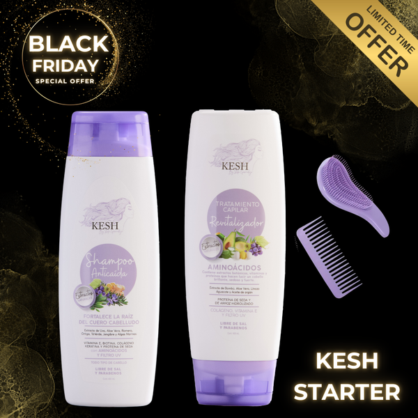 KESH Starter – Kit completo para fortalecer y revitalizar el cabello